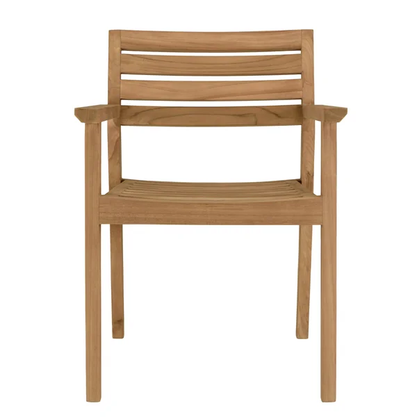 Fauteuil de jardin teck brut (lot de 2) MANY