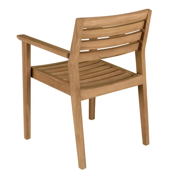 Fauteuil de jardin teck brut (lot de 2) MANY