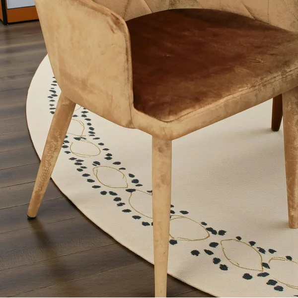 Fauteuil de table moderne en velours doré (lot de 2) HAWAI