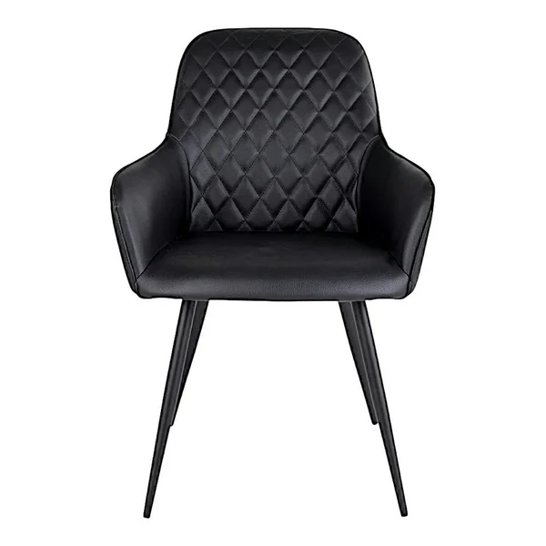 Fauteuil de table noir vintage (lot de 2) SAVONE