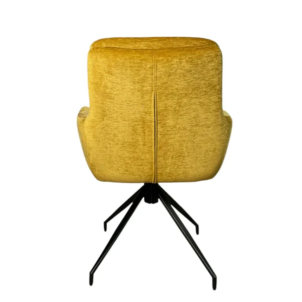 Fauteuil de table pivotant en velours moutarde (lot de 2) PALERME