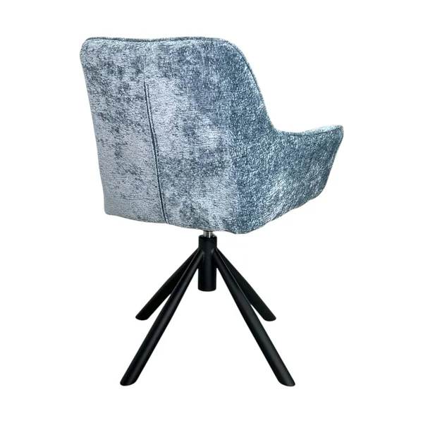 Fauteuil de table pivotant tissu bleu (lot de 2) IENA