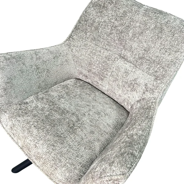 Fauteuil de table pivotant tissu gris (lot de 2) IENA