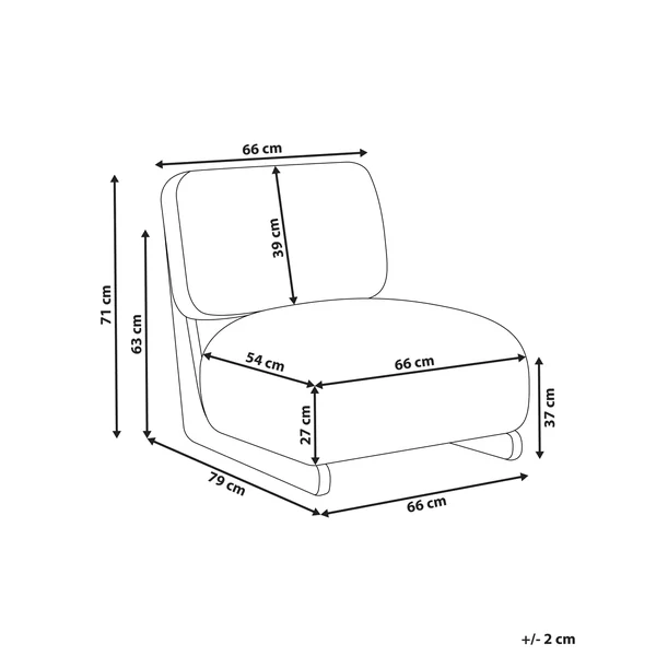 Fauteuil KOKKOLA Stof Gebroken wit
