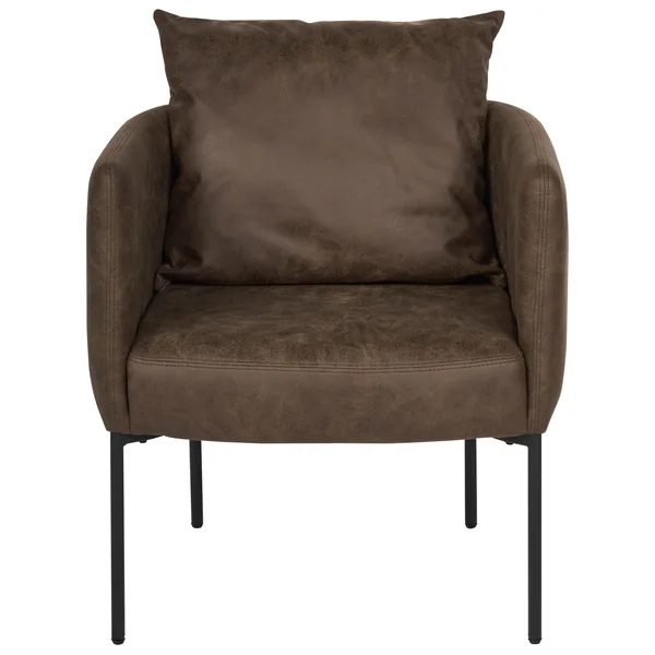 Fauteuil MALMOS Cuir PU Marron foncé