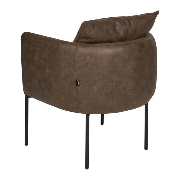Fauteuil MALMOS Cuir PU Marron foncé