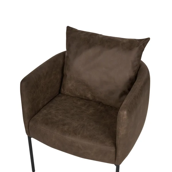 Fauteuil MALMOS Cuir PU Marron foncé