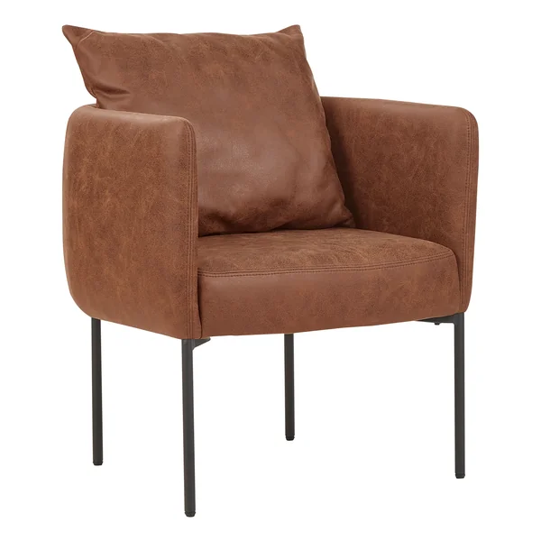 Fauteuil MALMOS Kunstleer Bruin
