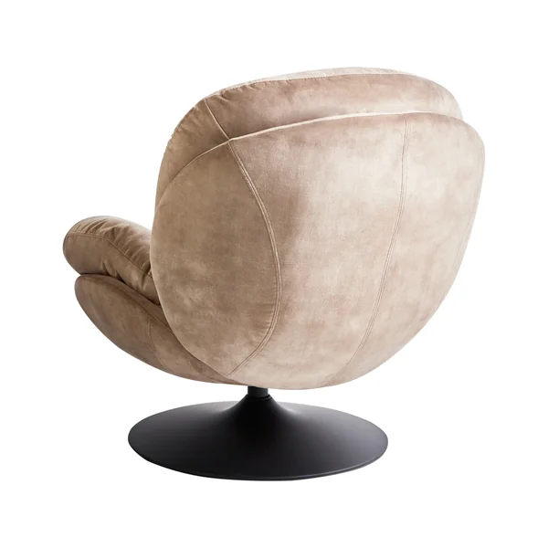 Fauteuil pivotant NOLVIK Velours Beige sable