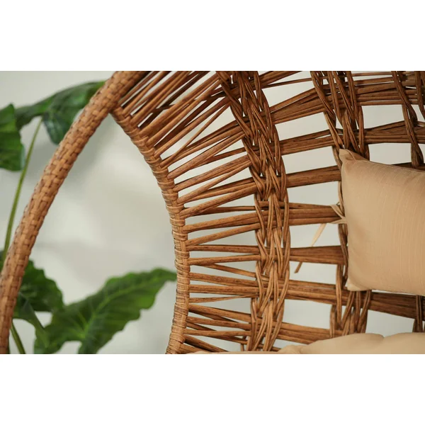 Fauteuil suspendu rond tressage serré finition naturelle SOUTH BEACH
