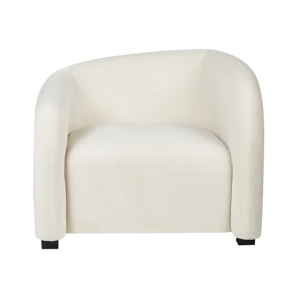 Fauteuil VELTADA Fluweel Gebroken wit