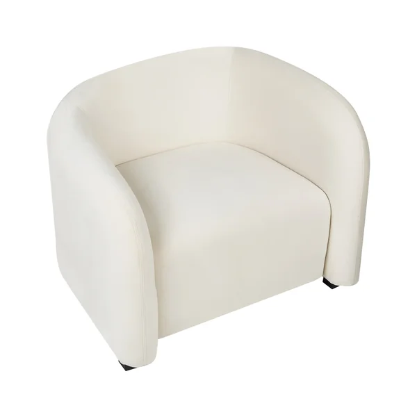 Fauteuil VELTADA Fluweel Gebroken wit