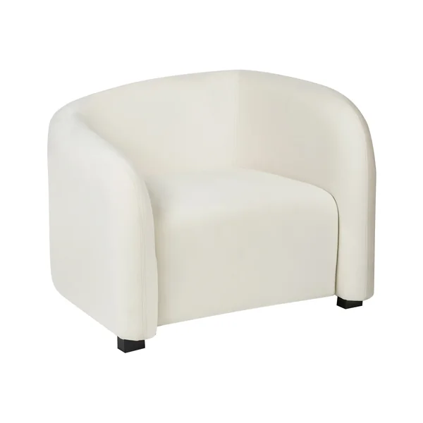 Fauteuil VELTADA Fluweel Gebroken wit