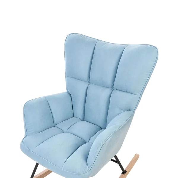 Fauteuil à bascule OULU Tissu Bleu clair