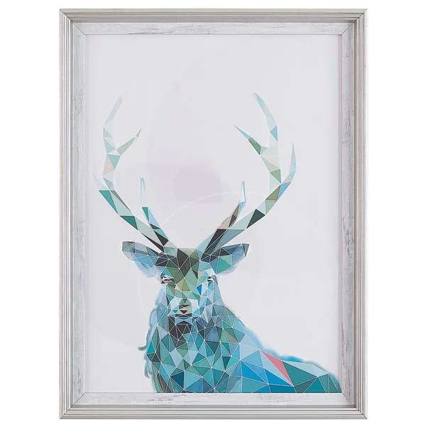 Framed Wall Print KAYES Animal Motif 30 x 40 cm Blue