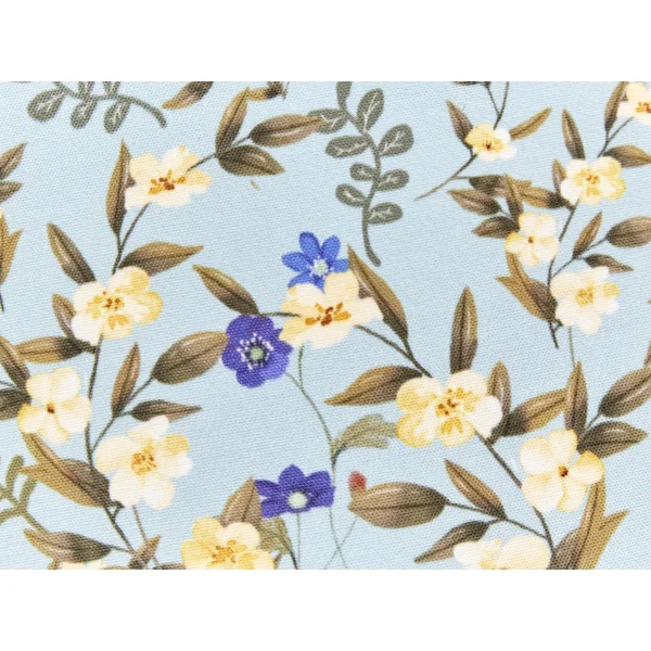 Gartenkissen 2er Set VALLORIA Blumenmuster 40 x 40 cm Hellblau