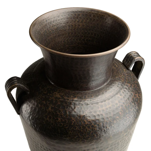 Grand vase alu martelé style amphore couleur cuivre/noir H99,5 cm NADOR