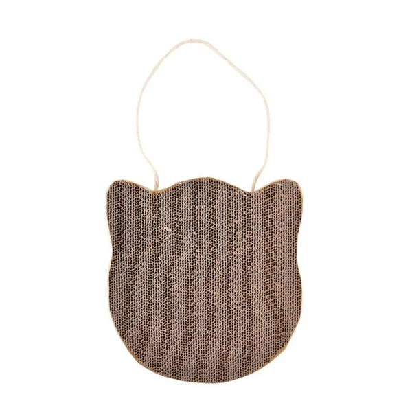 GRIFFOIR A SUSPENDRE TETE CHAT 1 SACHET D HERBE 28X28X4CM