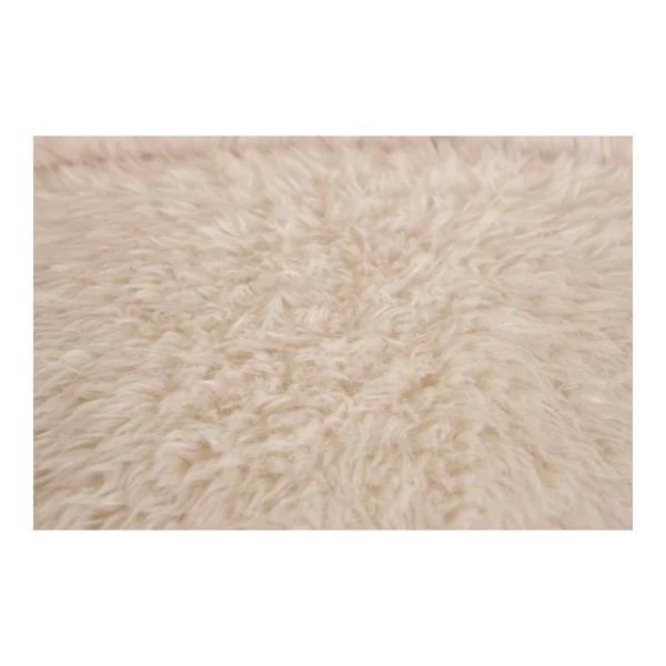 Gros fauteuil en fausse fourrure, couleur blanc cassé BERLIN