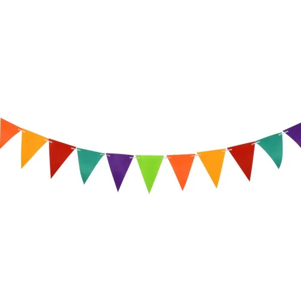 GUIRLANDE FANIONS COLORES TISSU 2.2M HAPPY CONFETTIS