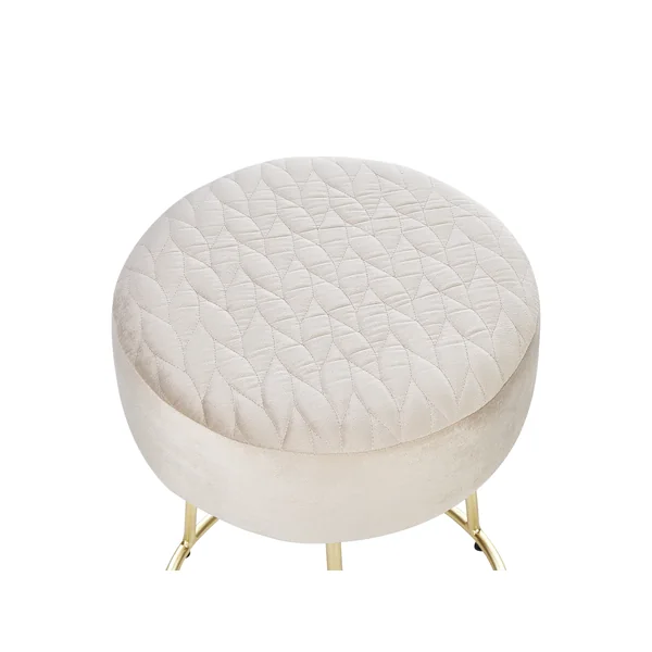 Hocker DELCO Fluweel Lichtbeige