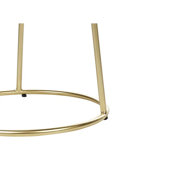 Hocker DELCO Fluweel Lichtbeige