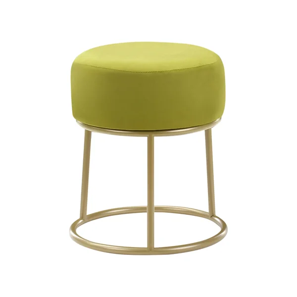Hocker DELCO Samtstoff Limettengrün