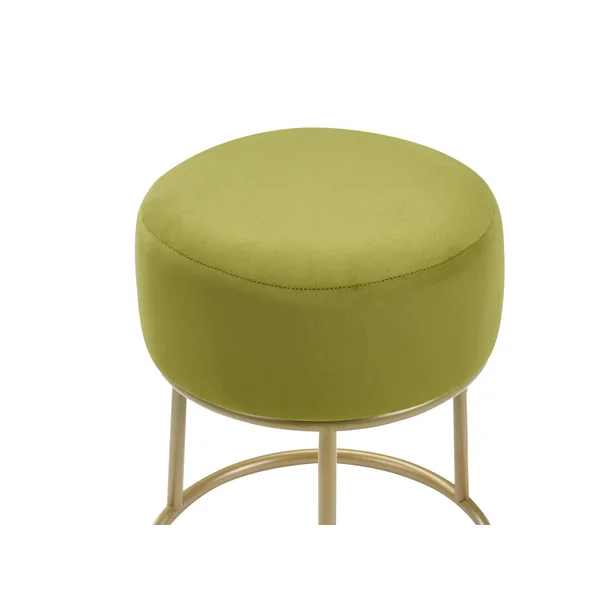 Hocker DELCO Samtstoff Limettengrün
