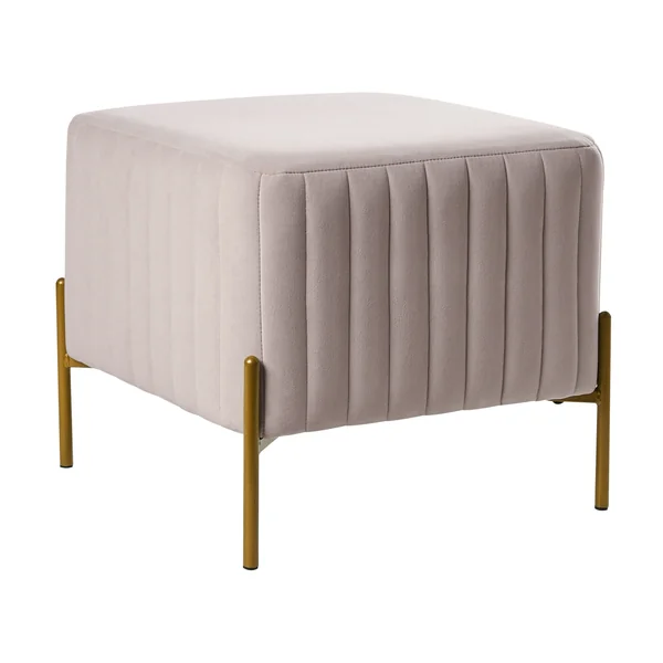 Hocker UTAH Fluweel Taupe