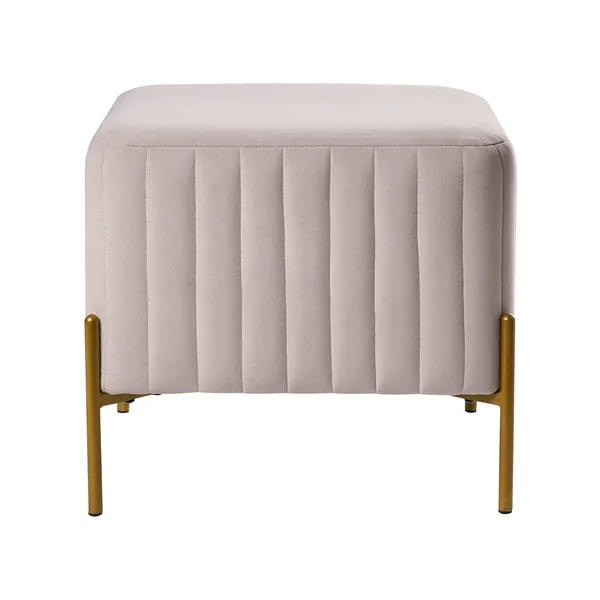 Hocker UTAH Fluweel Taupe