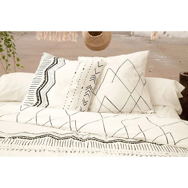 Housse de couette 240x220 cm et 2 taies d'oreiller 60x60cm berbère - Gaia