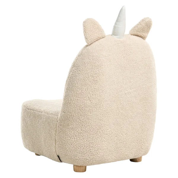 Kids Armchair Unicorn LULEA Boucle Light Beige