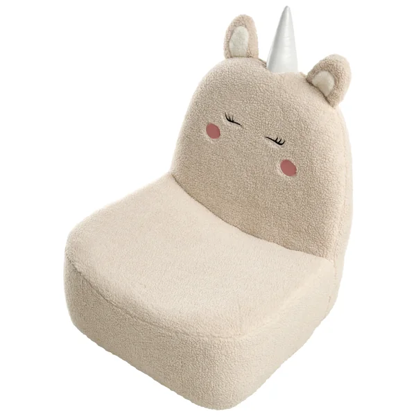 Kids Armchair Unicorn LULEA Boucle Light Beige