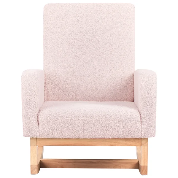 Kinderschaukelstuhl NORBY Bouclé Pastellrosa