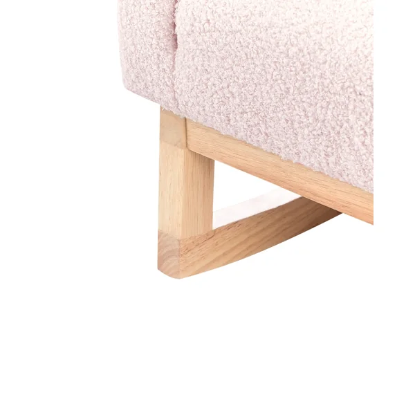 Kinderschaukelstuhl NORBY Bouclé Pastellrosa