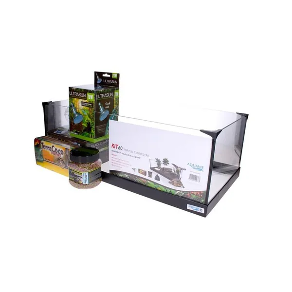 Kit terrarium tortue terra 60 de 61 x 31 x 21 cm