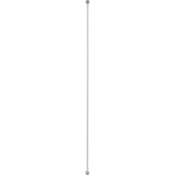 Kit tringle extensible et embout en métal et aluminium blanc laqué 210-380cm