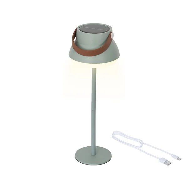 Lampe de table solaire menthe h37cm