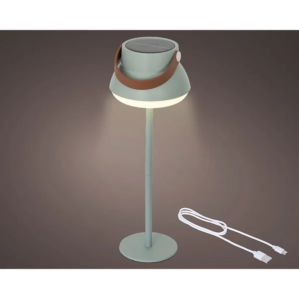 Lampe de table solaire menthe h37cm