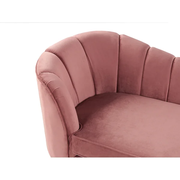 Left-Hand Chaise Lounge ALLIER Velvet Pink