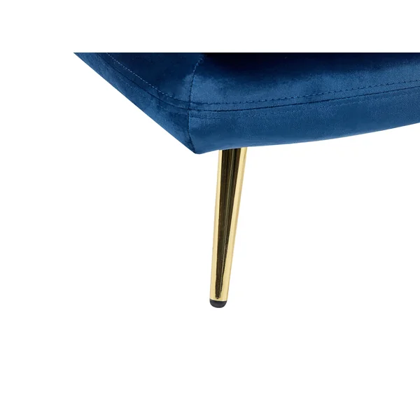 Left-Hand Chaise Lounge GONESSE Velvet Blue