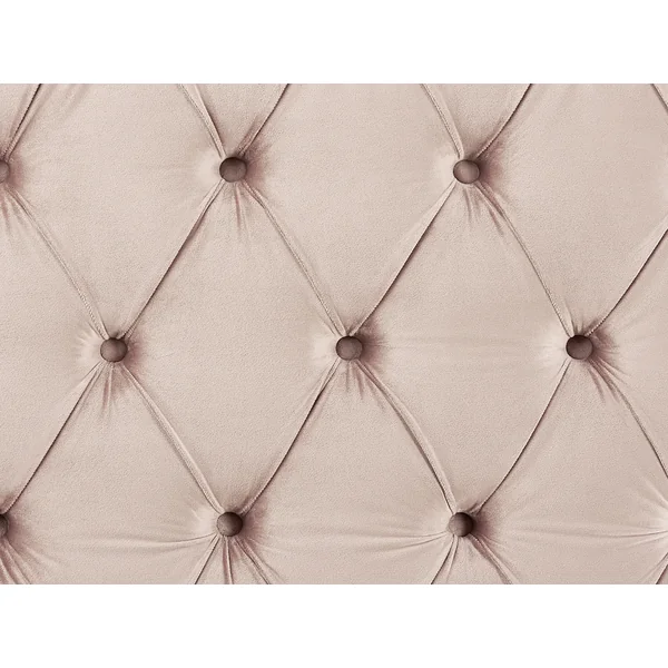 Lit avec sommier Velours AYETTE 160 x 200 cm Rose pastel