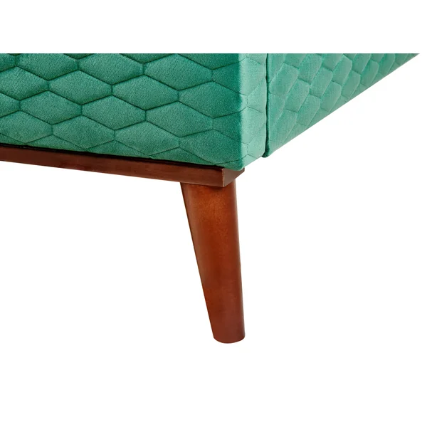 Lit avec sommier Velours BAYONNE 160 x 200 cm Vert foncé