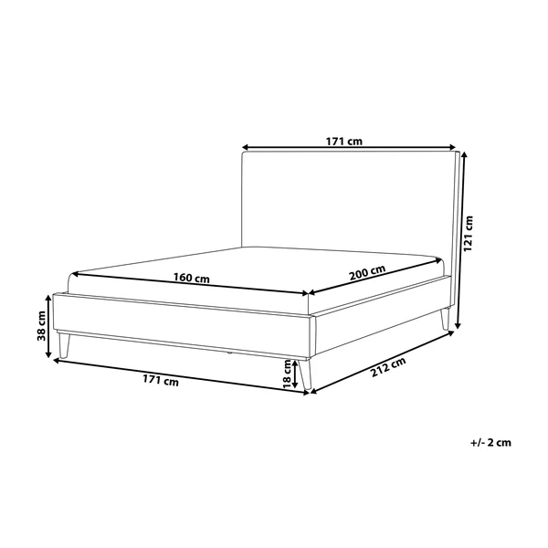 Lit avec sommier Velours BAYONNE 160 x 200 cm Vert foncé