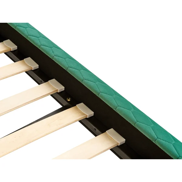 Lit avec sommier Velours BAYONNE 160 x 200 cm Vert foncé