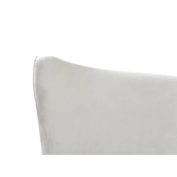 Lit avec sommier Velours CHALEIX 180 x 200 cm Gris clair