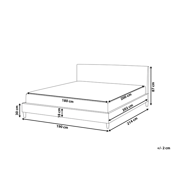 Lit avec sommier Velours FITOU 180 x 200 cm Vert foncé