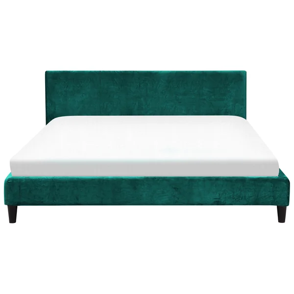 Lit avec sommier Velours FITOU 180 x 200 cm Vert foncé