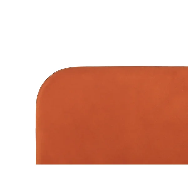 Lit avec sommier Velours FLAYAT 140 x 200 cm Orange
