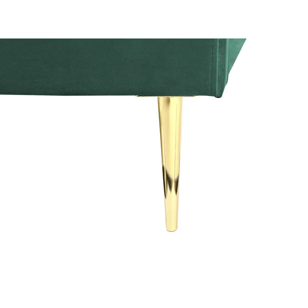 Lit avec sommier Velours FLAYAT 140 x 200 cm Vert émeraude